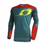 2021 Oneal Motocross Ciclismo Maglie Manica Lunga Verde Rosso