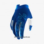 2020 Motocross Ciclismo 100 Guanti Dita Lunghe Blu