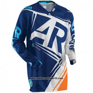 2020 Motocross Ciclismo Maglie ANSR Manica Lunga Blu