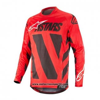 2020 Motocross Ciclismo Maglie Alpinestars Manica Lunga Rosso