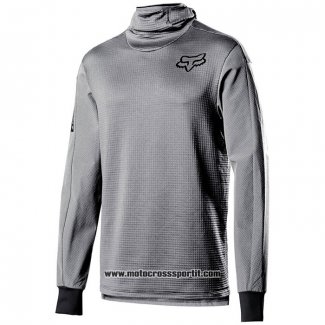 2020 Motocross Ciclismo Maglie FOX Manica Lunga Grigio