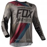 2020 Motocross Ciclismo Maglie FOX Manica Lunga Marrone