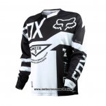 2020 Motocross Ciclismo Maglie FOX Manica Lunga Nero Bianco