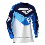 2020 Motocross Ciclismo Maglie FXR Manica Lunga Blu Bianco