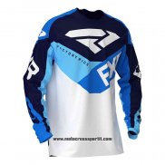 2020 Motocross Ciclismo Maglie FXR Manica Lunga Blu Bianco