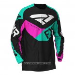 2020 Motocross Ciclismo Maglie FXR Manica Lunga Nero Verde