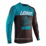 2020 Motocross Ciclismo Maglie Leatt Manica Lunga Nero Blu