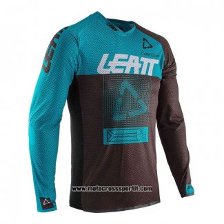 2020 Motocross Ciclismo Maglie Leatt Manica Lunga Nero Blu