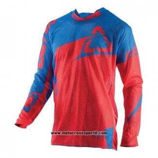 2020 Motocross Ciclismo Maglie Leatt Manica Lunga Rosso Blu