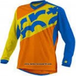 2020 Motocross Ciclismo Maglie Mavic Manica Lunga Arancione Blu