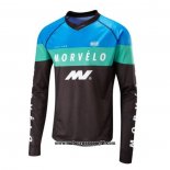 2020 Motocross Ciclismo Maglie Morvelo Manica Lunga Nero Blu