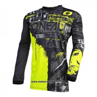 2020 Motocross Ciclismo Maglie Oneal Manica Lunga Giallo