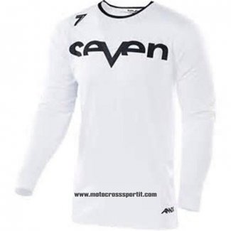 2020 Motocross Ciclismo Maglie Seven Manica Lunga Bianco