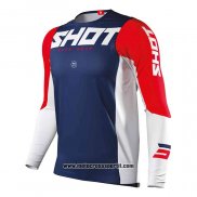 2020 Motocross Ciclismo Maglie Shot Manica Lunga Blu