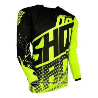 2020 Motocross Ciclismo Maglie Shot Manica Lunga Nero Giallo