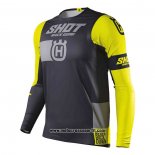 2020 Motocross Ciclismo Maglie Shot Manica Lunga Nero