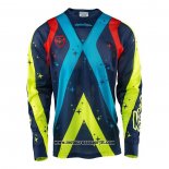 2020 Motocross Ciclismo Maglie TLD Manica Lunga Scuro Blu Giallo