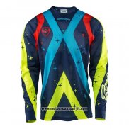 2020 Motocross Ciclismo Maglie TLD Manica Lunga Scuro Blu Giallo