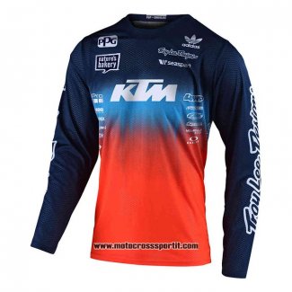 2020 Motocross Ciclismo Maglie TLD Manica Lunga Scuro Blu