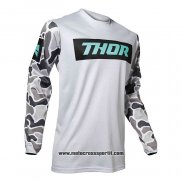 2020 Motocross Ciclismo Maglie Thor Manica Lunga Bianco