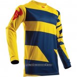 2020 Motocross Ciclismo Maglie Thor Manica Lunga Giallo Blu