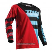 2020 Motocross Ciclismo Maglie Thor Manica Lunga Rosso Blu