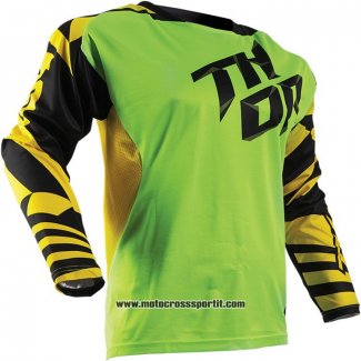 2020 Motocross Ciclismo Maglie Thor Manica Lunga Verde