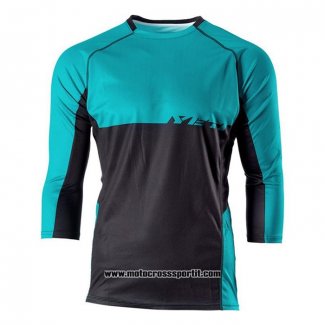 2020 Motocross Ciclismo Maglie Veti Manica Lunga Nero Azzurro