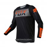 2021 FOX Motocross Ciclismo Maglie Manica Lunga Nero Arancione