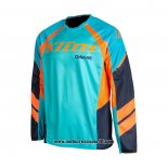 2021 Klim Motocross Ciclismo Maglie Manica Lunga Azzurro Arancione