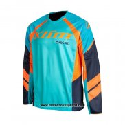 2021 Klim Motocross Ciclismo Maglie Manica Lunga Azzurro Arancione