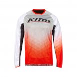 2021 Klim Motocross Ciclismo Maglie Manica Lunga Grigio Rosso