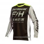 2021 Motocross Ciclismo Maglie Fast House Manica Lunga Nero