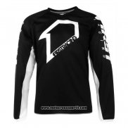 2021 Motocross Ciclismo Maglie First Racing Manica Lunga Nero Bianco